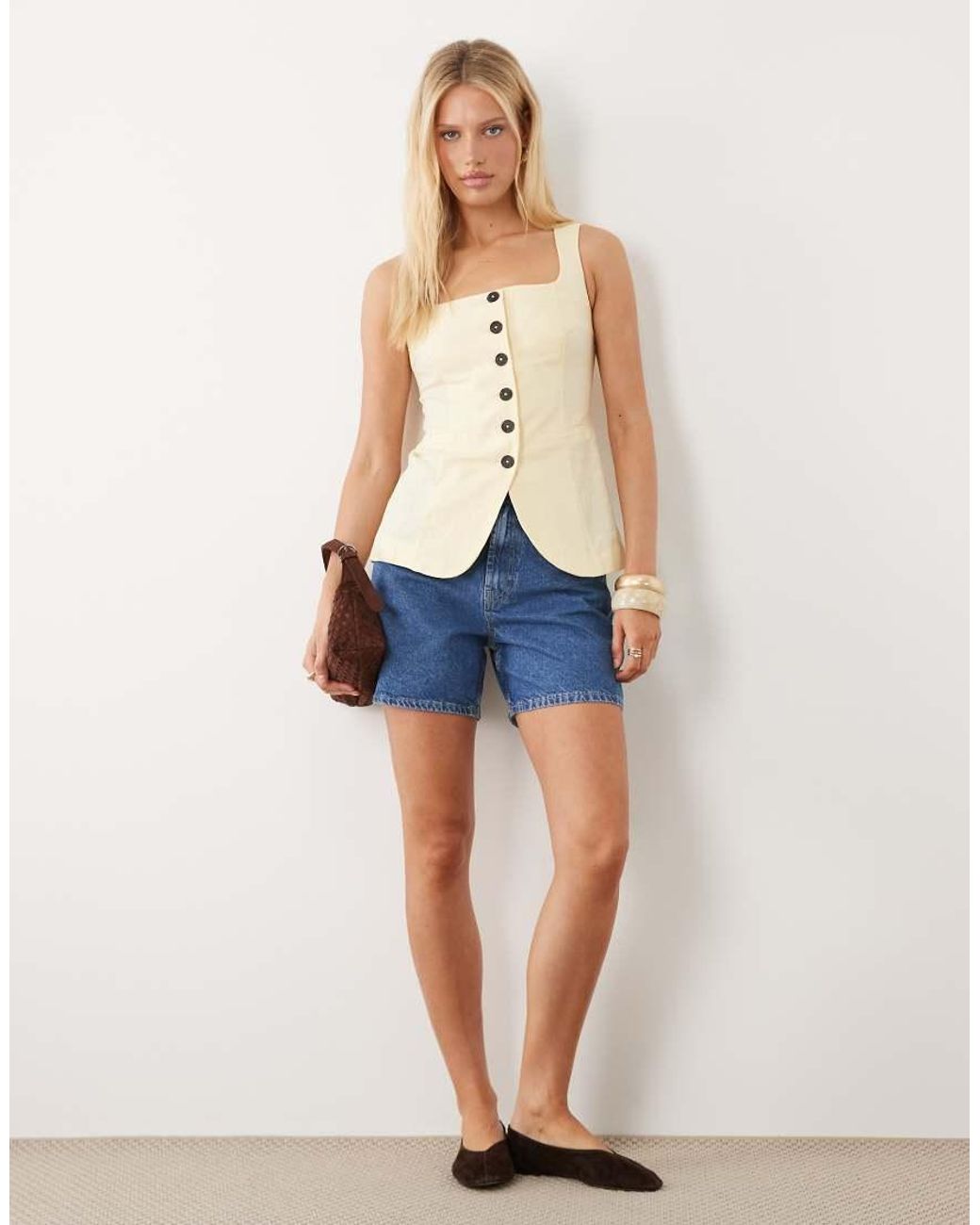 New Look Blue Strappy Waistcoat