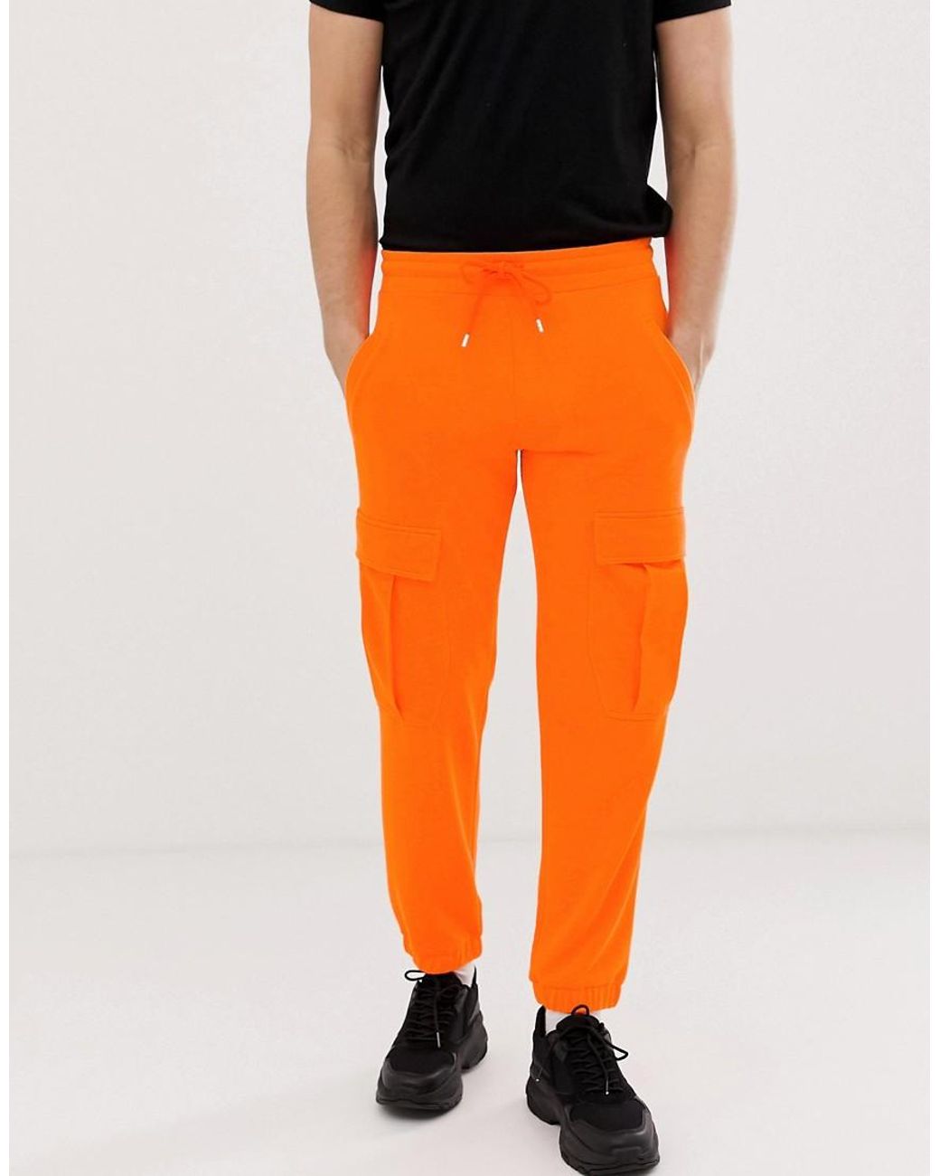 ASOS Cargo jogger in Orange for Men | Lyst