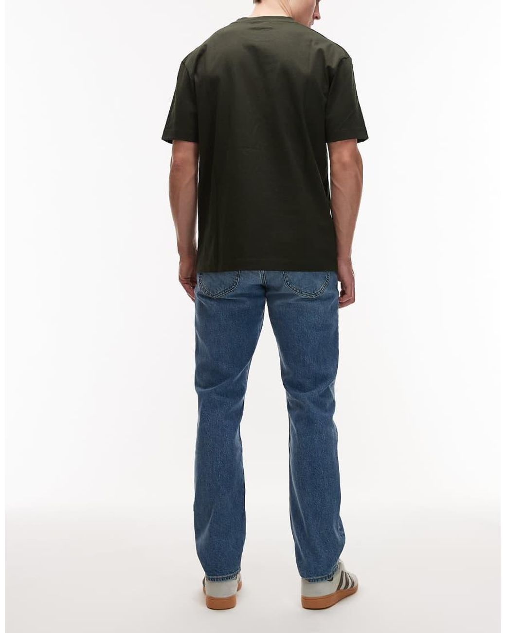 Jeans Dritti Medio Slavato di Lee Jeans in Black da Uomo