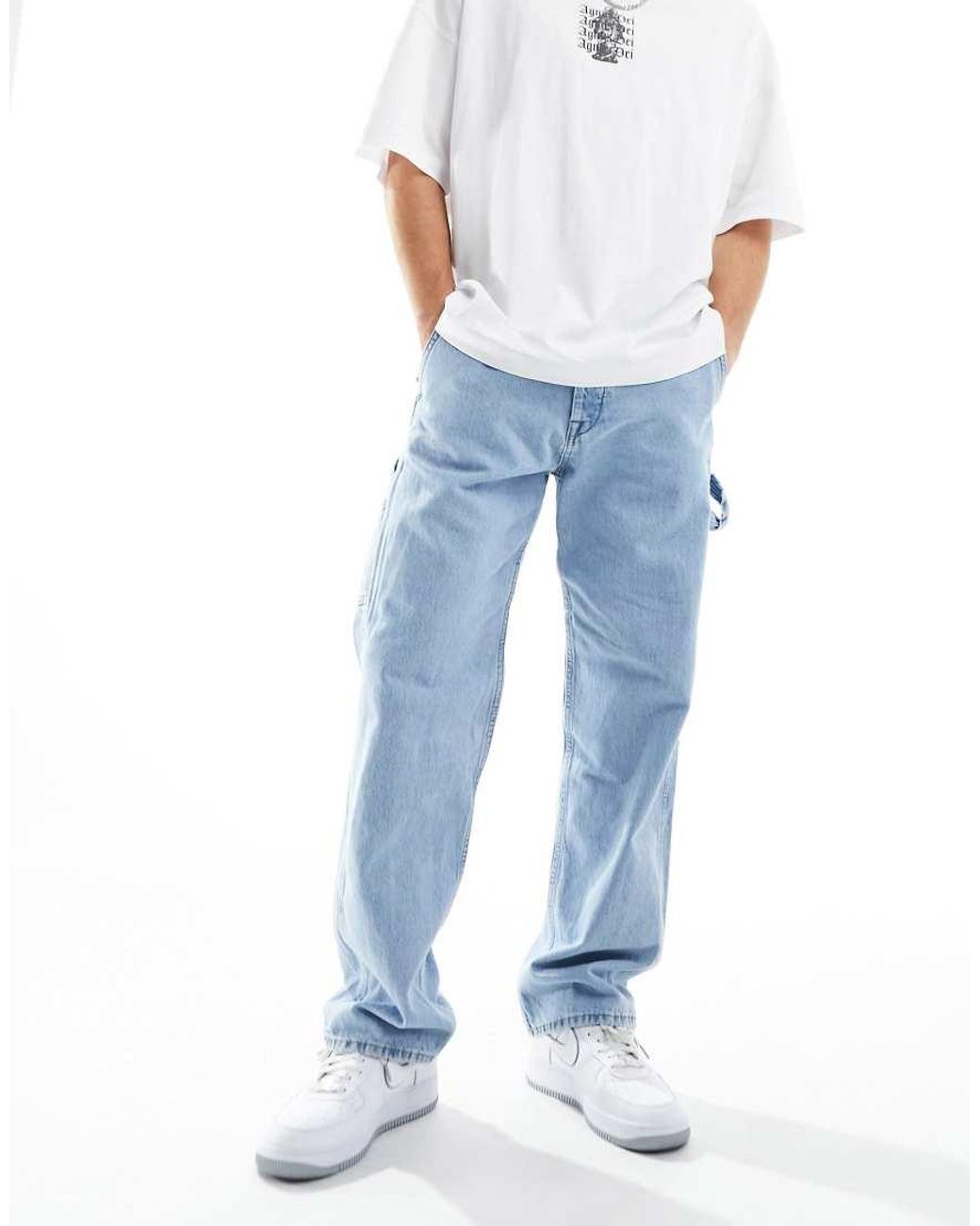 Jack & Jones Blue Eddie Loose Fit Carpenter Jeans for men