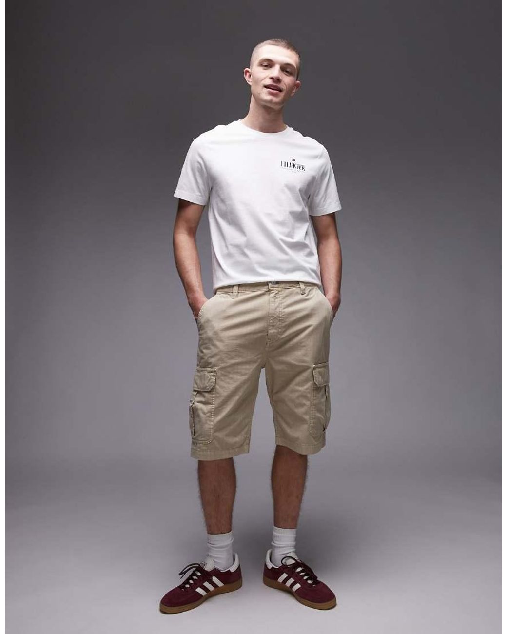 Tommy Hilfiger Gray Otis Cargo Shorts for men