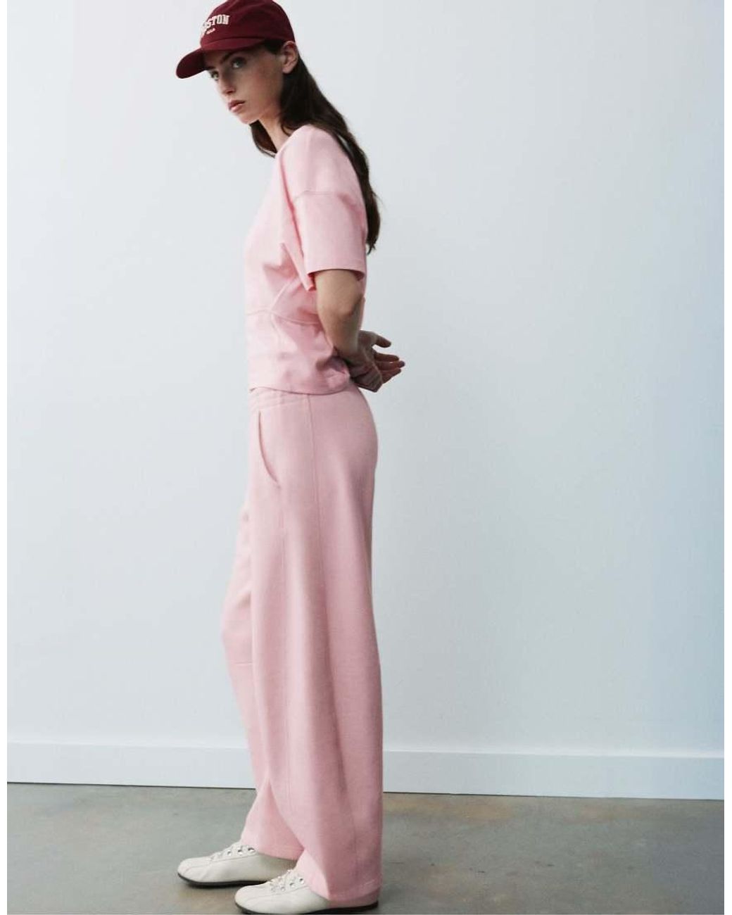 Pull&Bear Pink Barrel-leg joggers