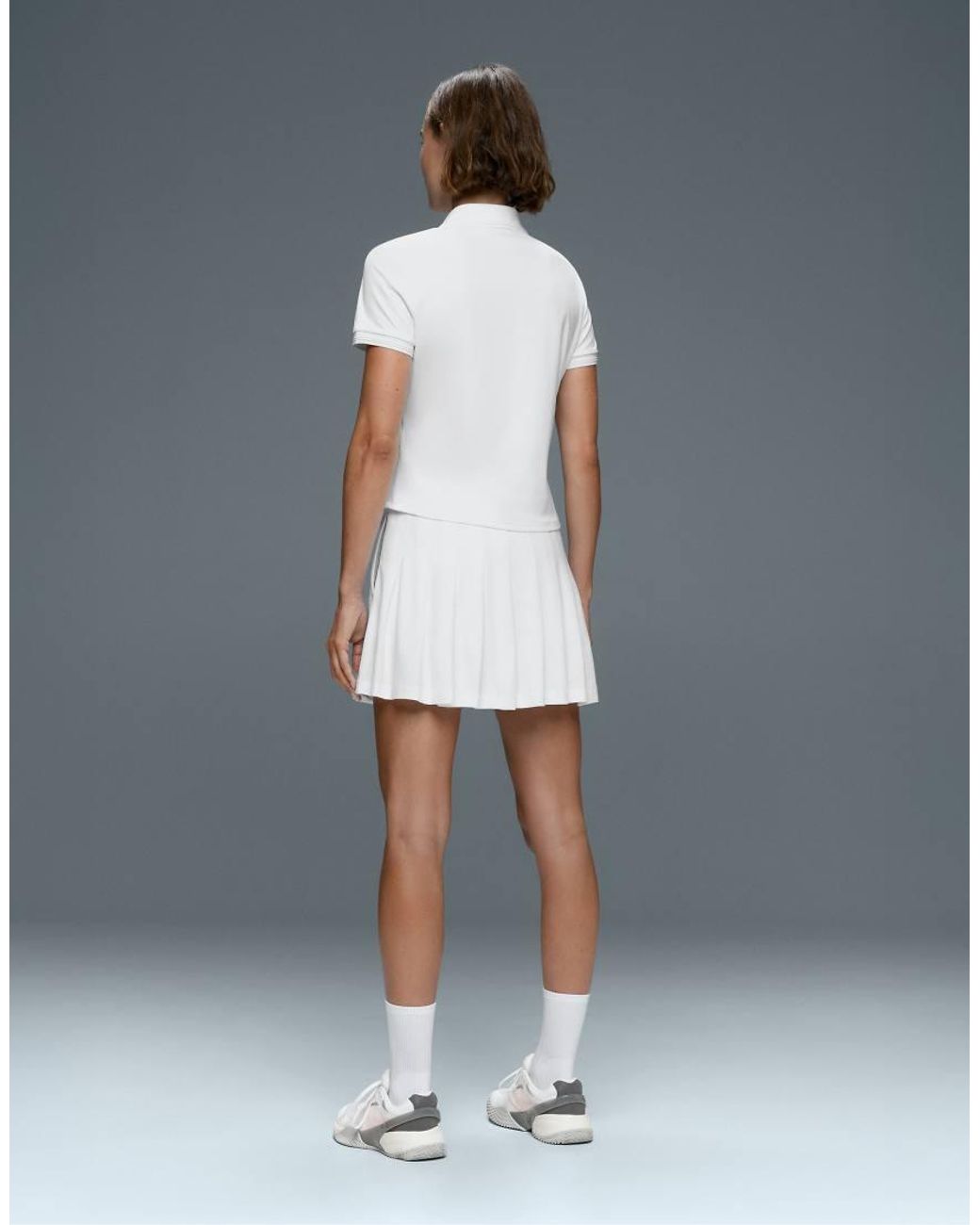 Oysho White Comfortlux Short Sleeve Piping Polo Shirt