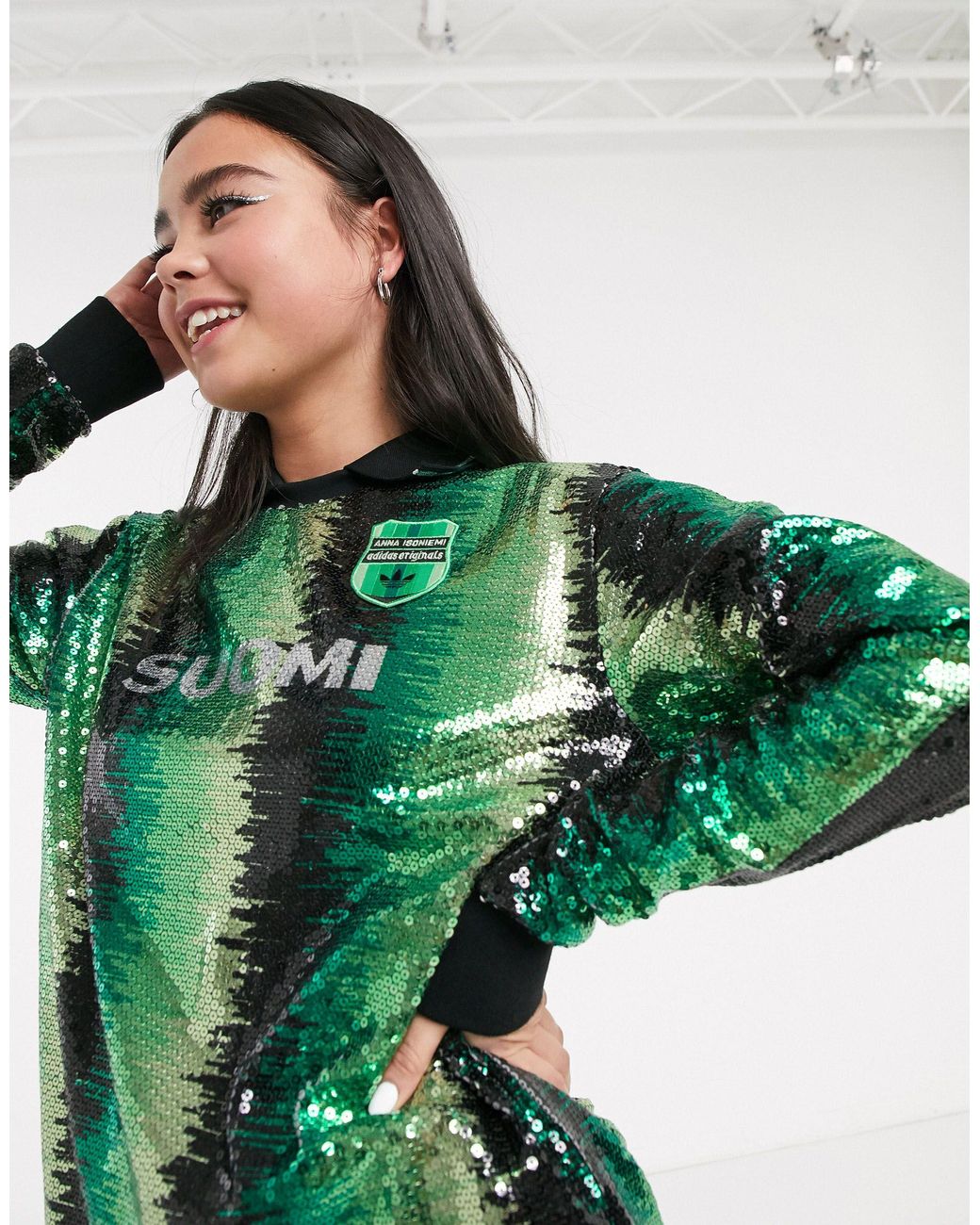 adidas X Anna Isoniemi sequin maxi dress | Browns