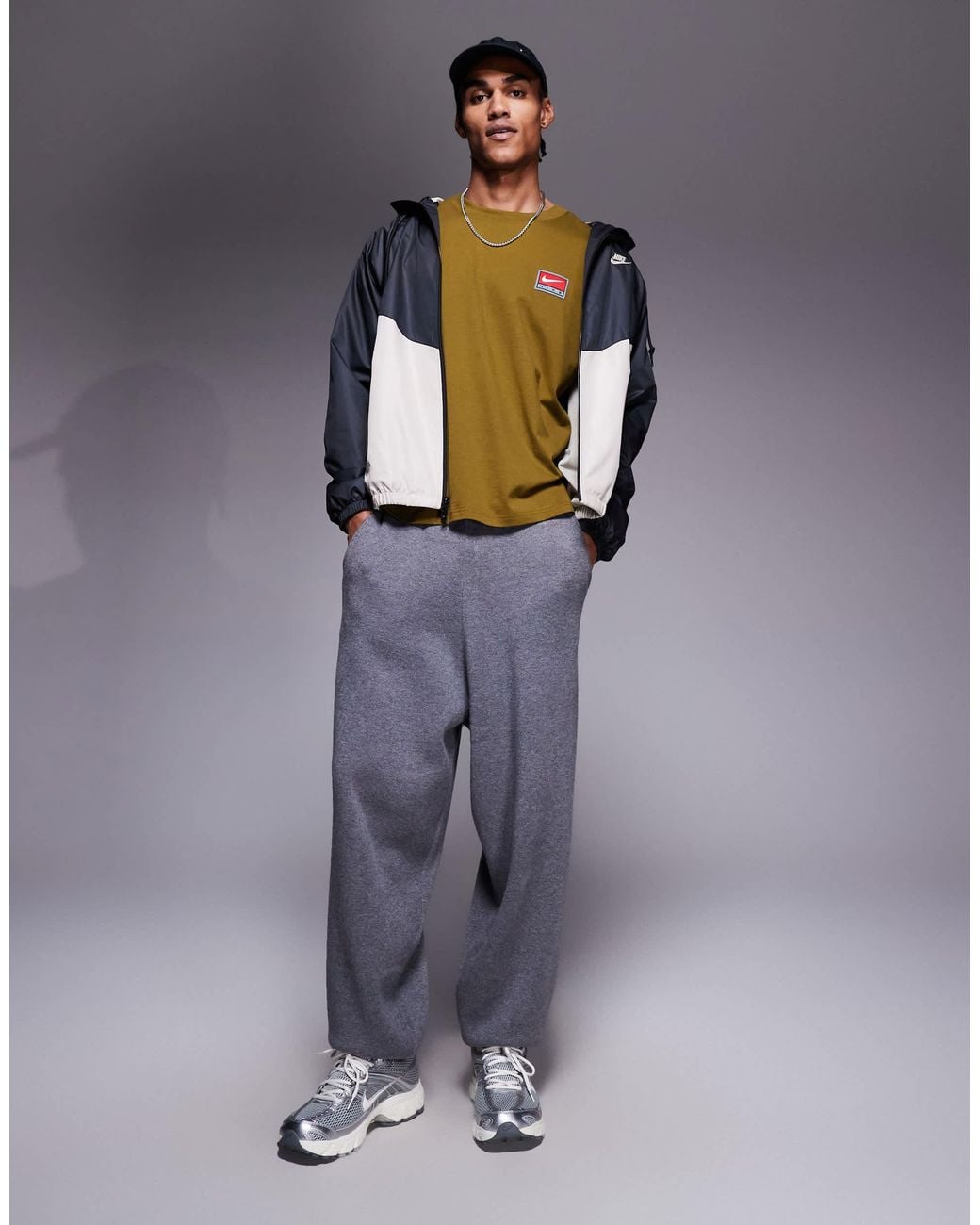 Nike Green Retro Logo Boxy Fit T-Shirt for men