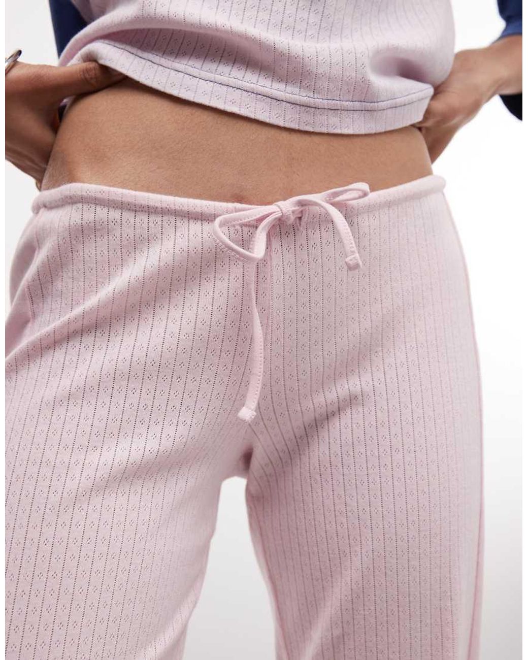 Susmie's Pantaloni Pointelle A Soffione Coordinati di Susmie's in Pink