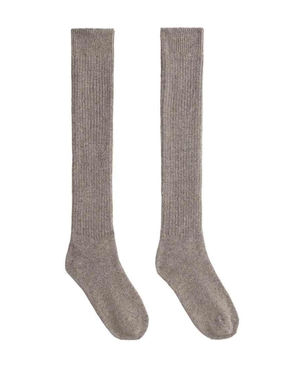 Oysho Green 22% 10% Wool Long Socks