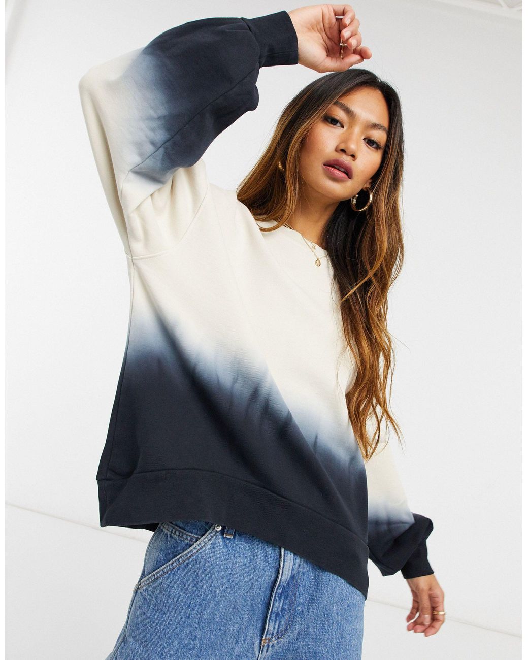 Levi's Dip Dye Sweatshirt in White 