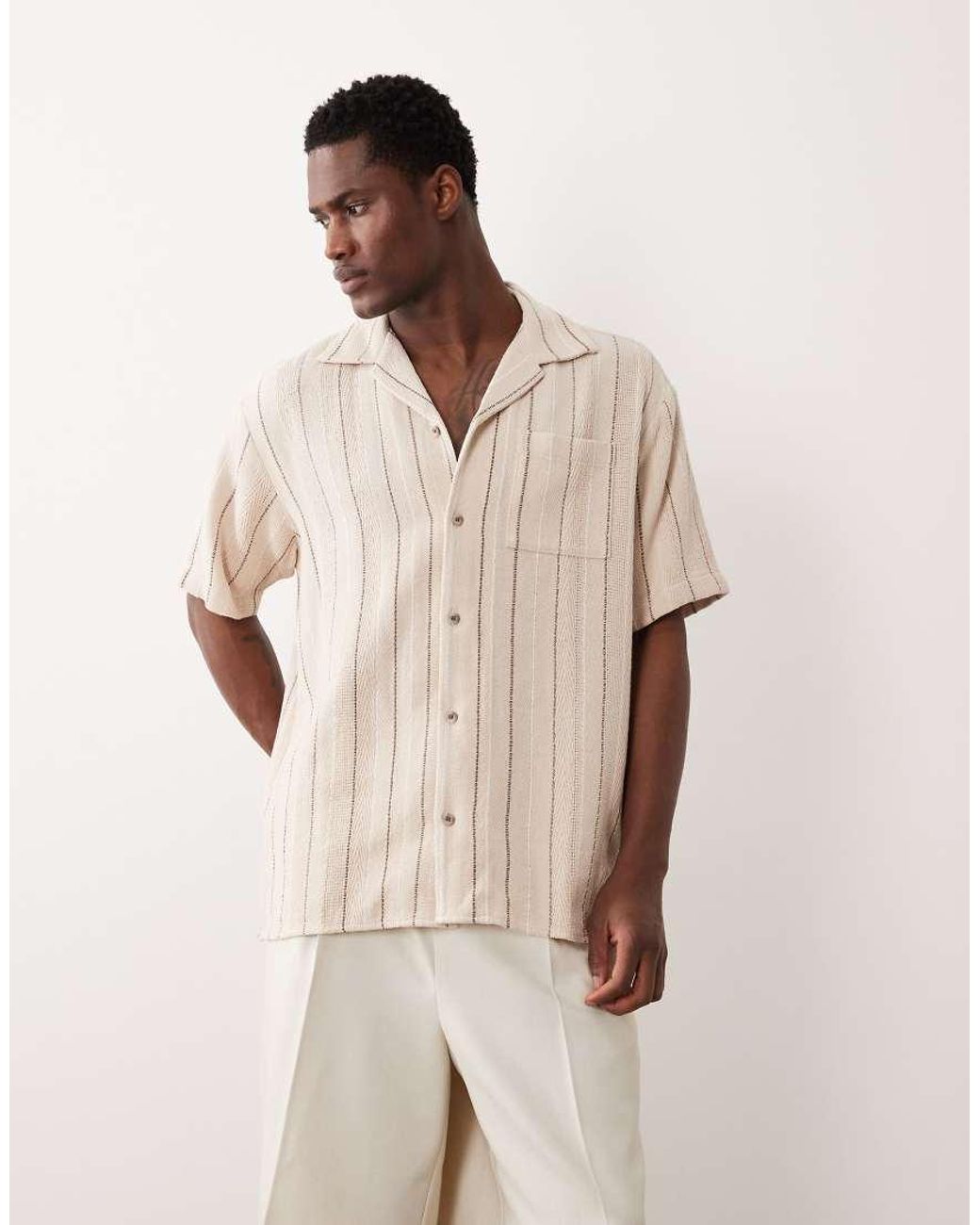 Jack & Jones Natural Striped Shirt for men