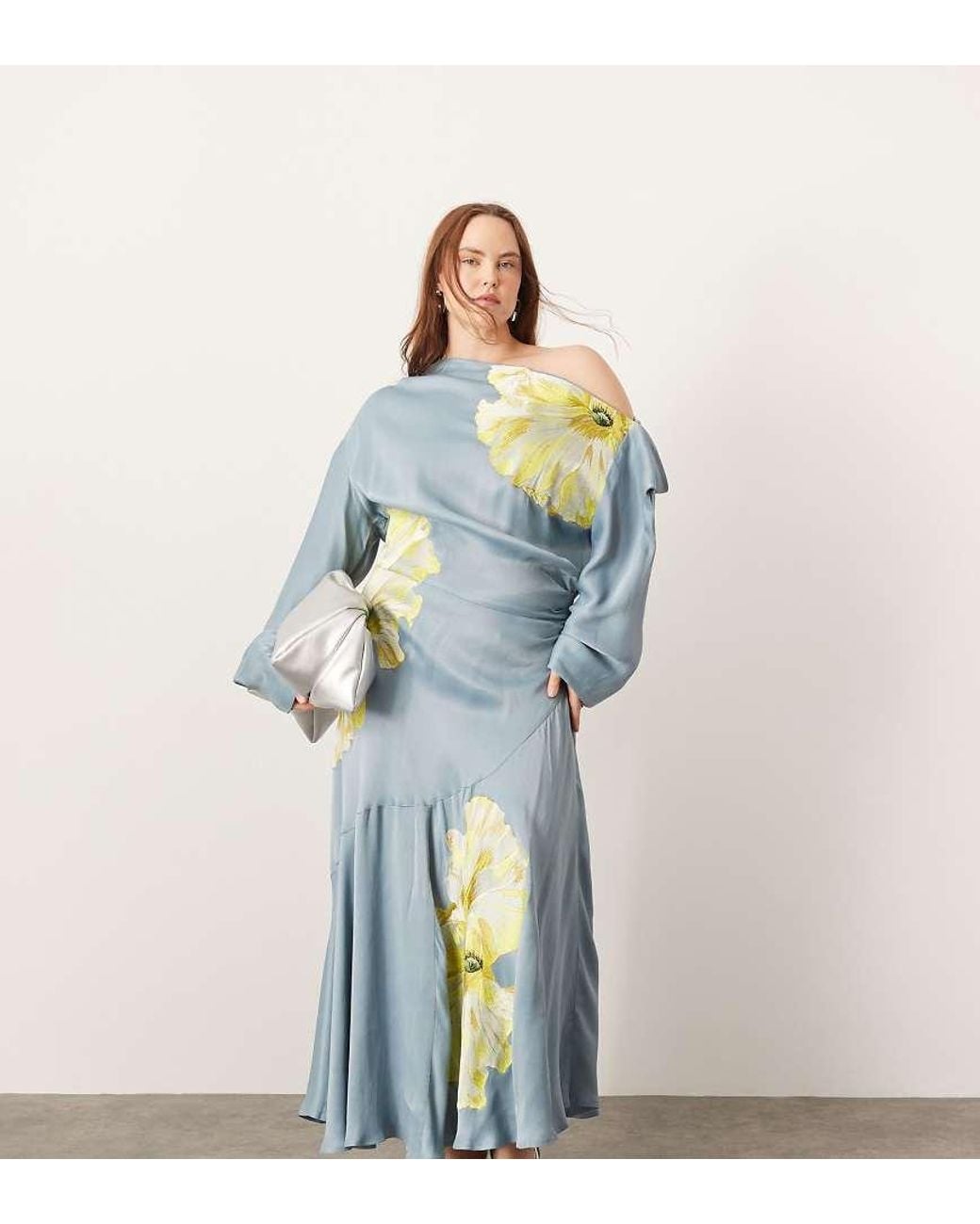 asos edition drape asymmetric midi dress Asymmetrical Draped Stretch Satin In Icy Sage, Icy Sage / Regular / 6 and an open back Wrap Dress Green Sequin Dress