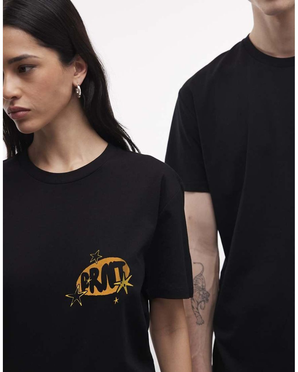 PRNT Black Hokkaido Relaxed T-Shirt