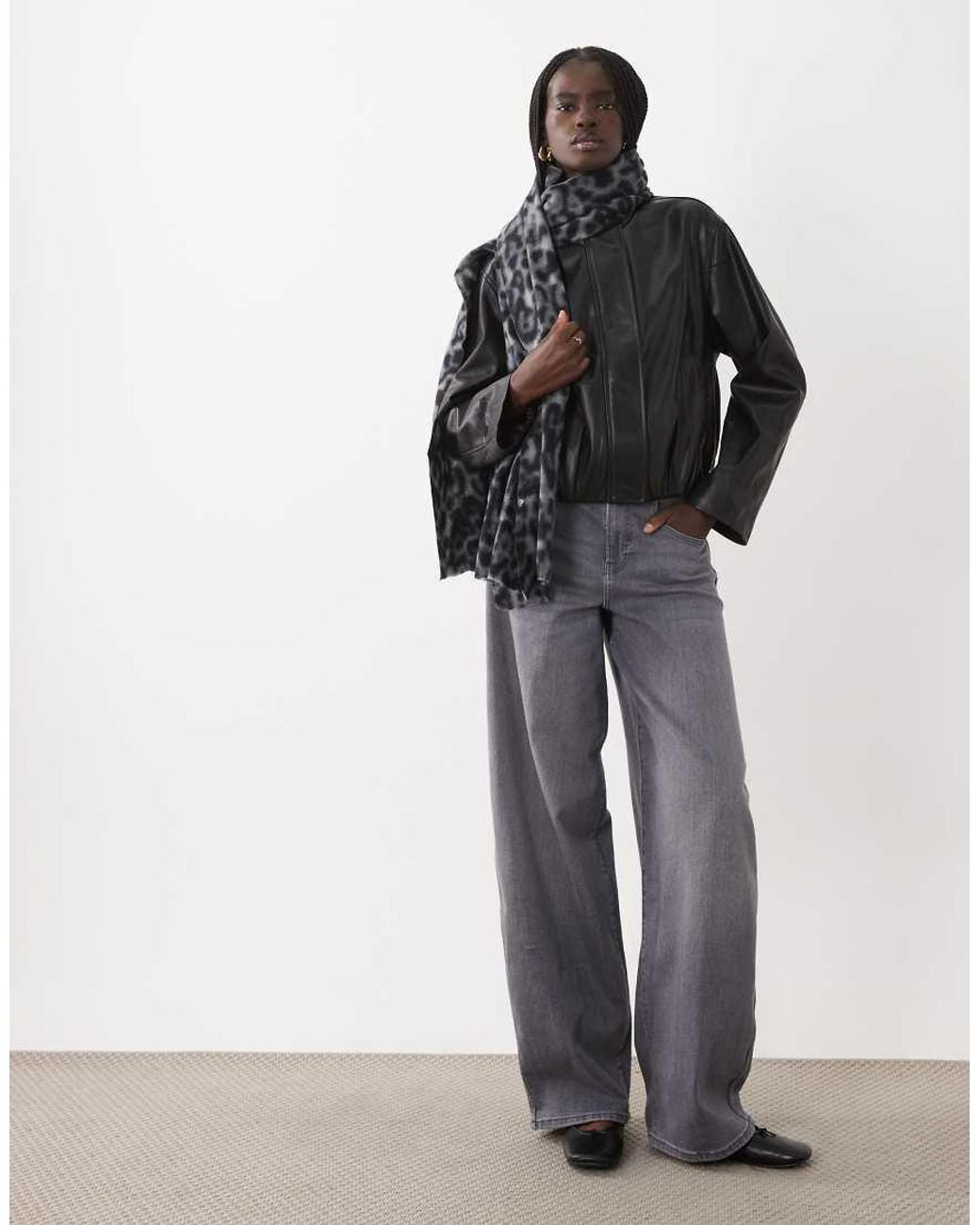 Mango Black Knitted Scarf