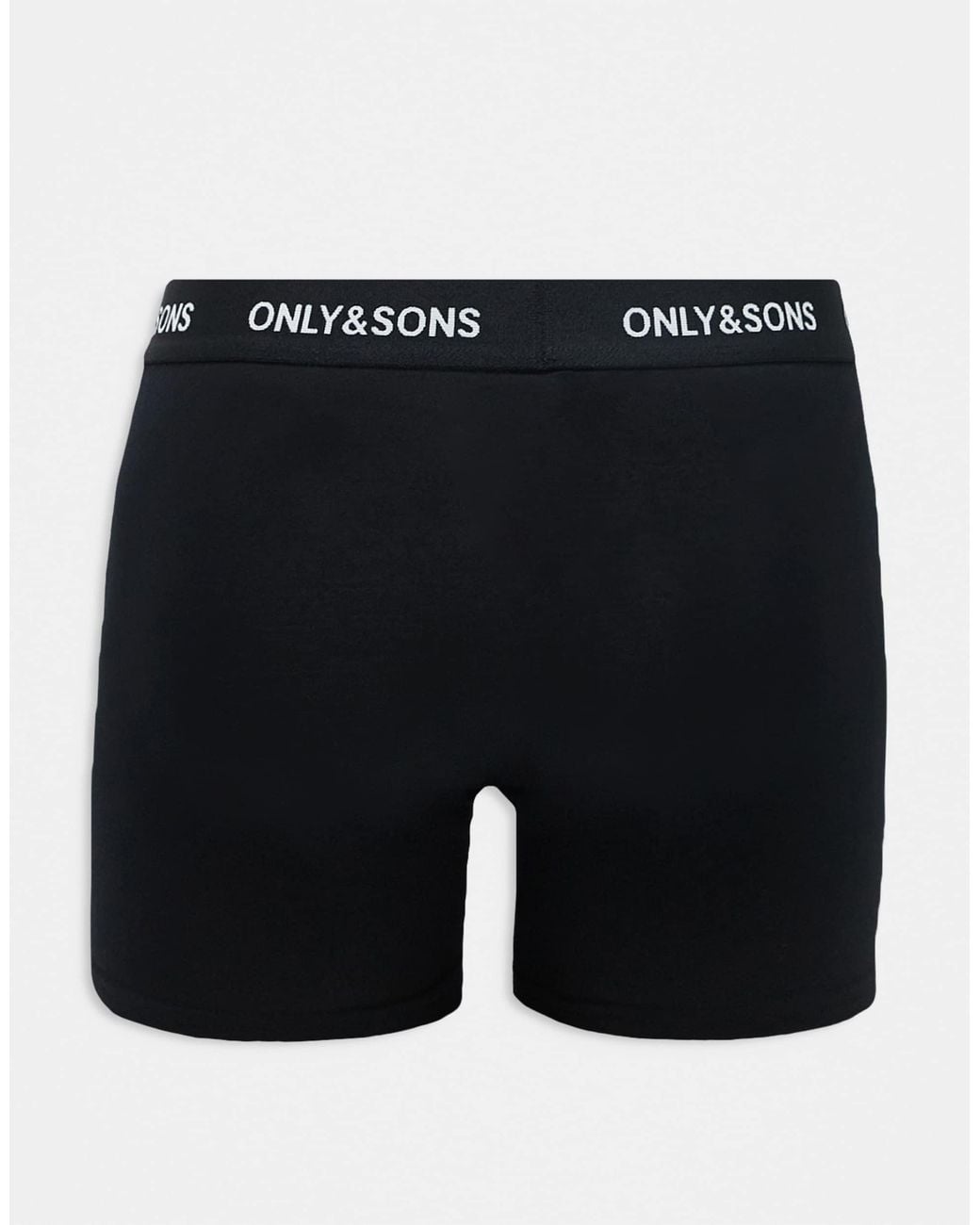 Only & Sons Black 5 Pack Trunks for men