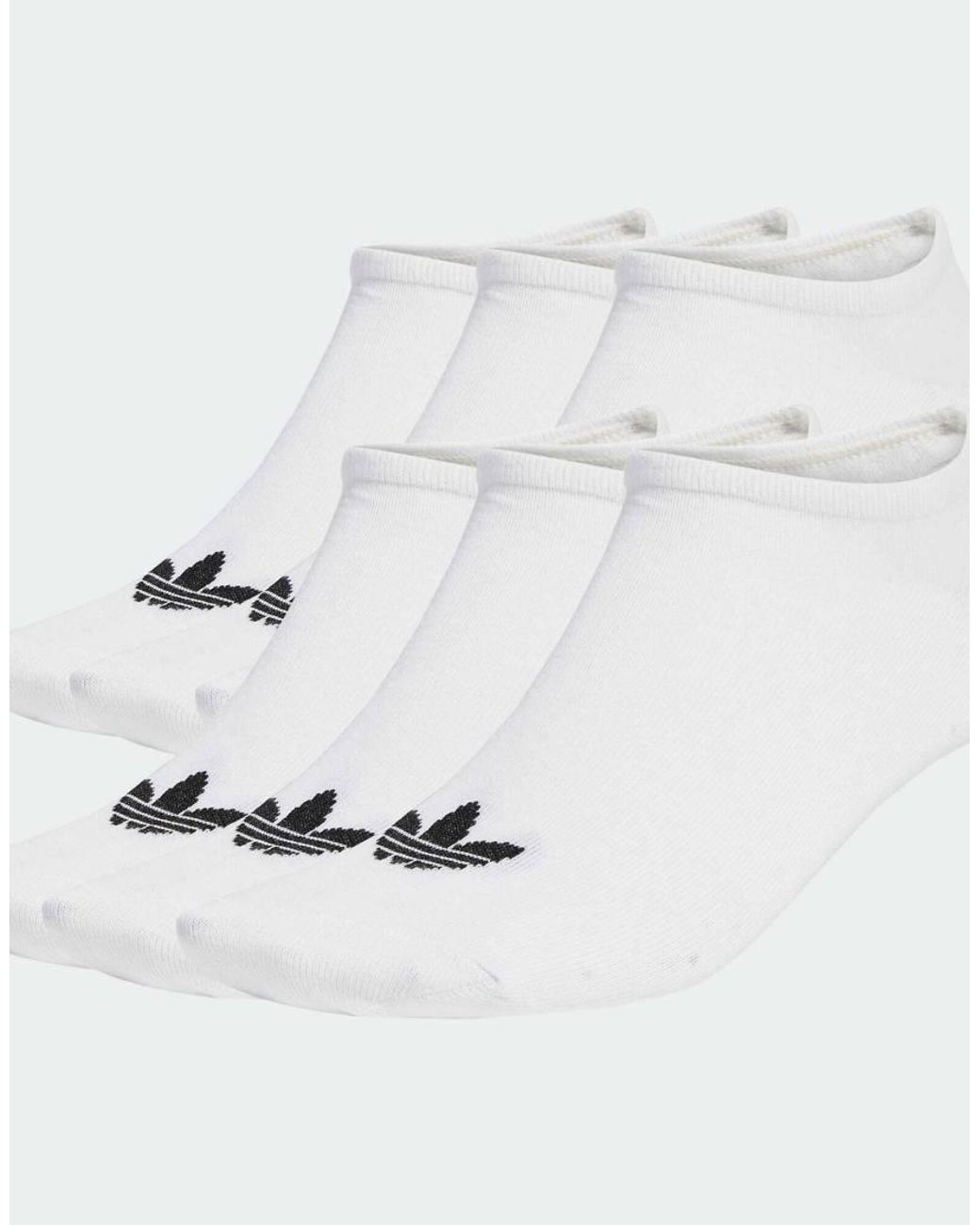 White Iner adidas Originals Liner Socks 6 Pairs in White | Lyst UK