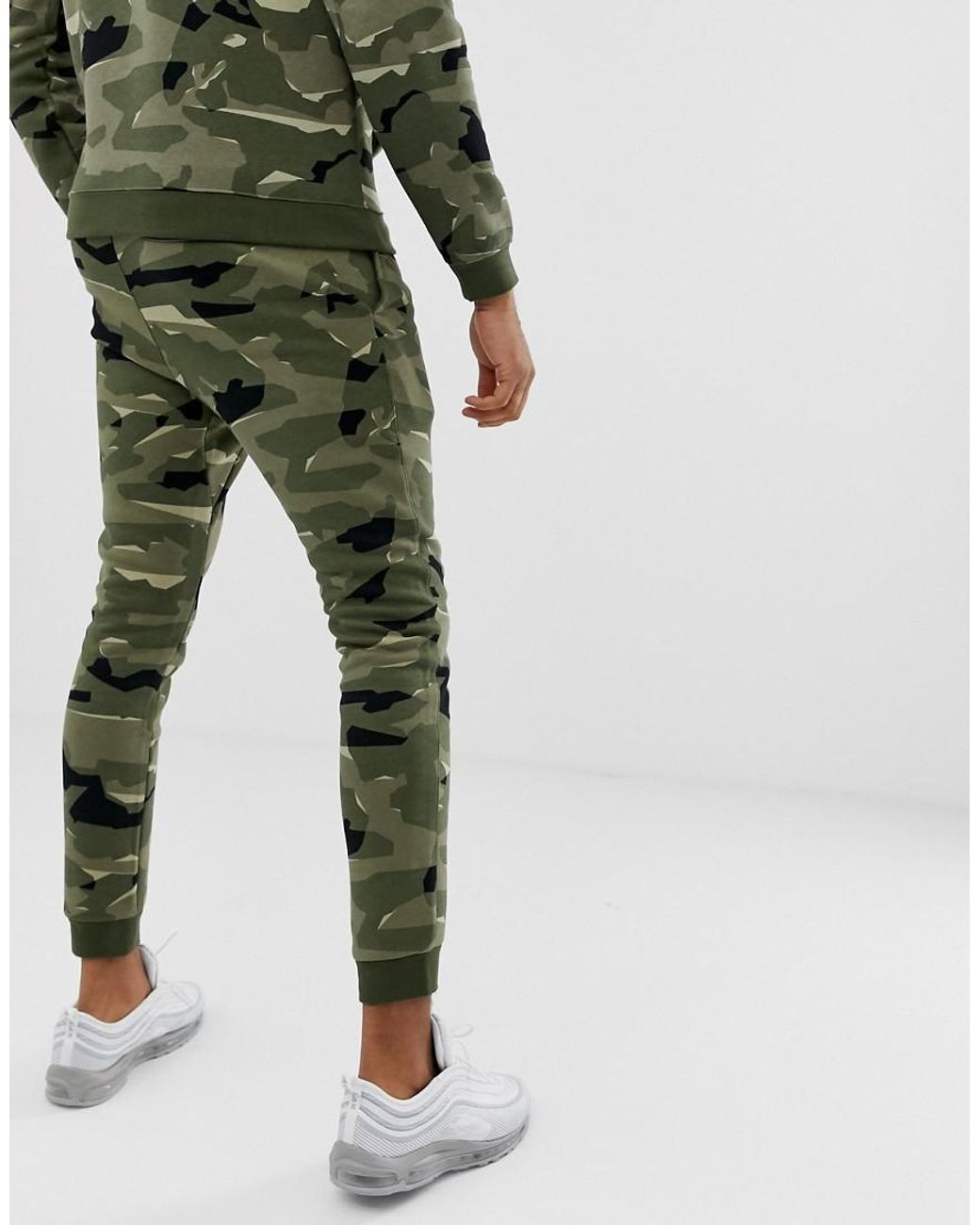 Nike Tall Club Camo Joggers In Green Aj2111-325 for Men | Lyst Australia