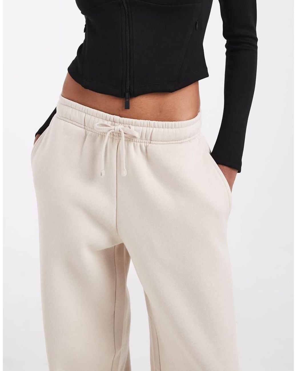 ONLY White Wide Leg Joggers