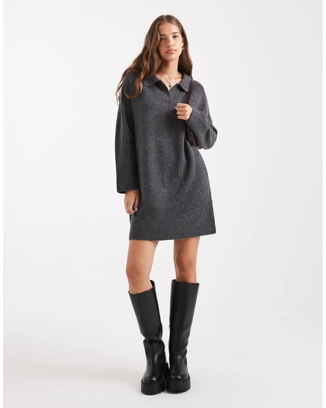 ONLY Gray – mini-strickkleid