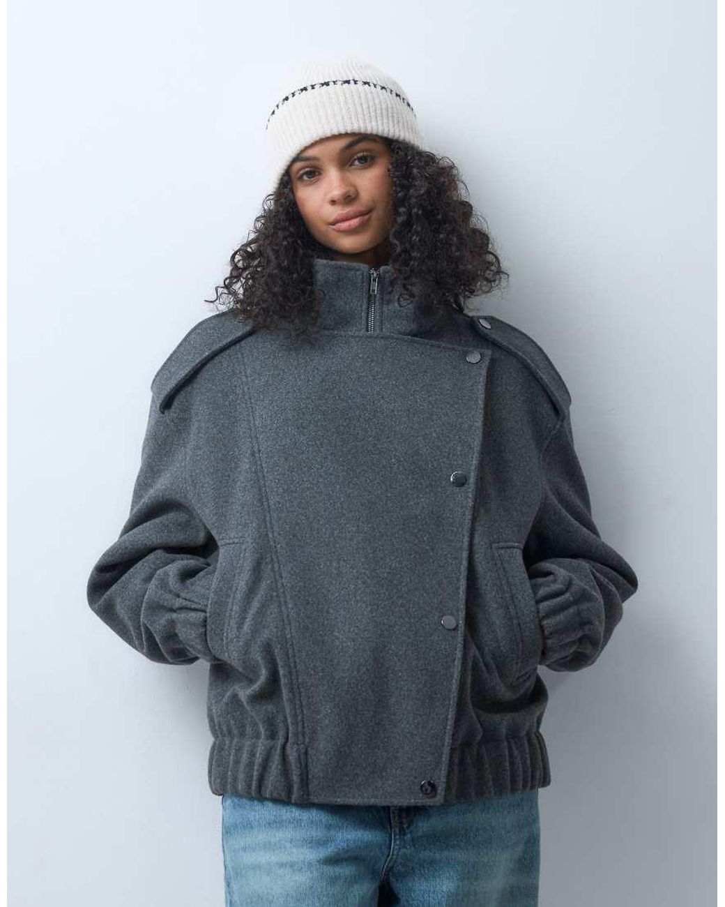 Accessorize Gray Black Edge Beanie