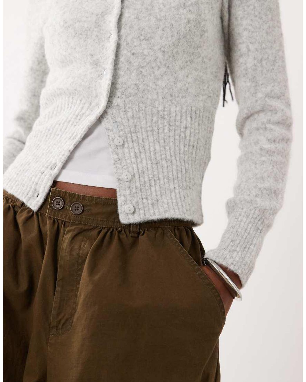 Cotton On White Fluffy Knitted Cardigan