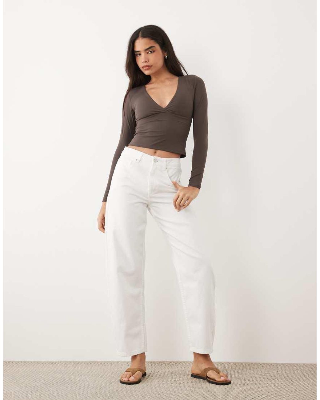 Tala Gray Dayflex V-neck Long Sleeve Top