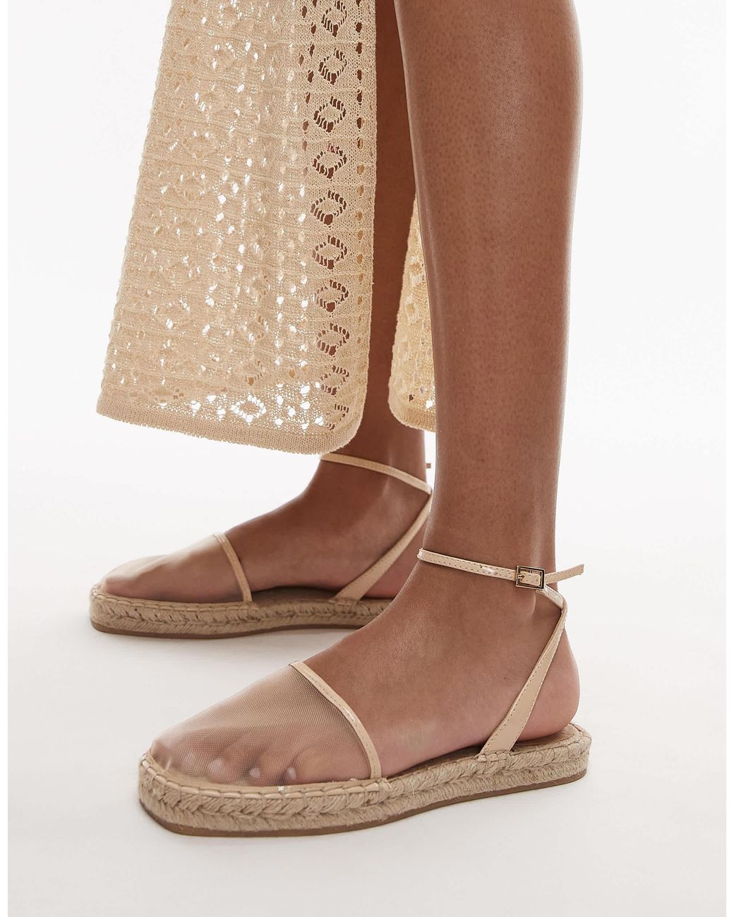 TOPSHOP Natural Hailey Two Part Espadrille