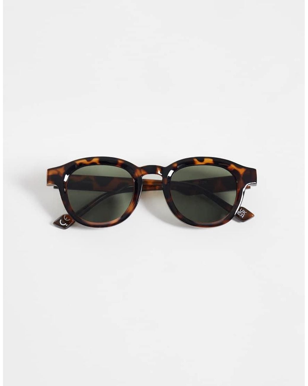 ASOS Brown Chunky Round Sunglasses for men