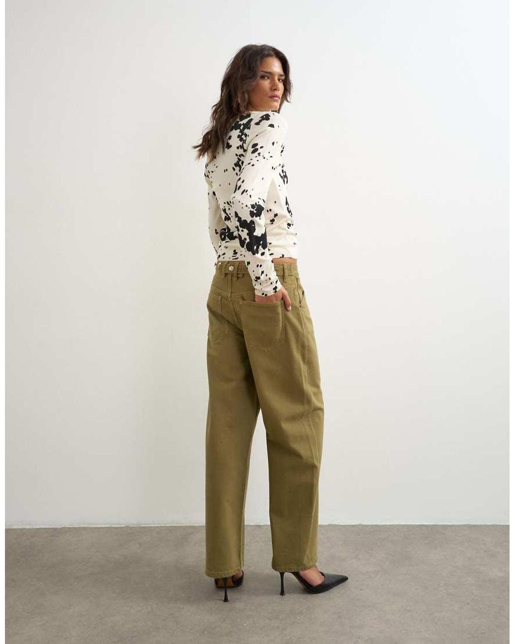 TOPSHOP Natural Dilan baggy Low Rise Jean