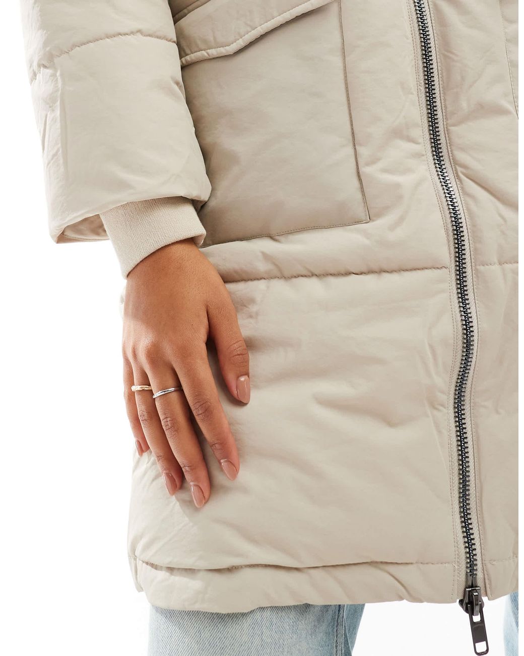 Object White – langer steppjacke