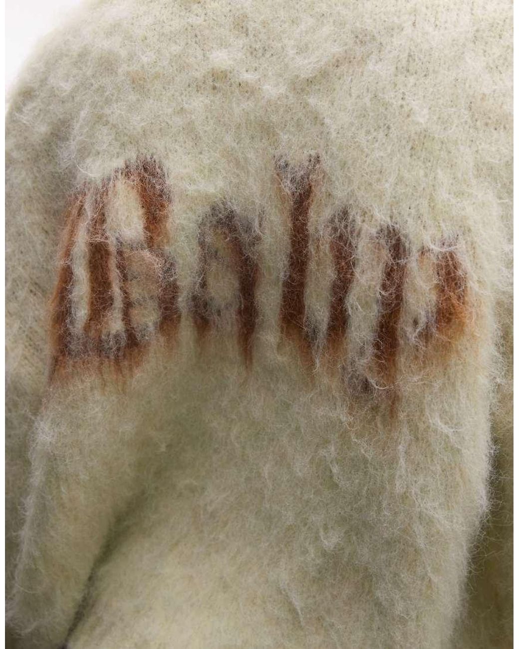 The Ragged Priest Natural Fluffy Cardigan With Baby Back Graphic