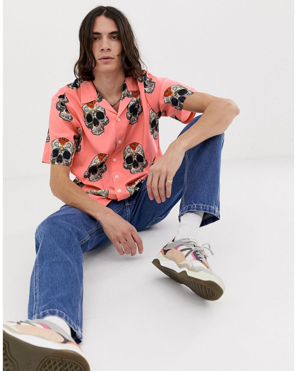 Dickies Blossvale Skull Print Pink Shirt for Men | Lyst Australia