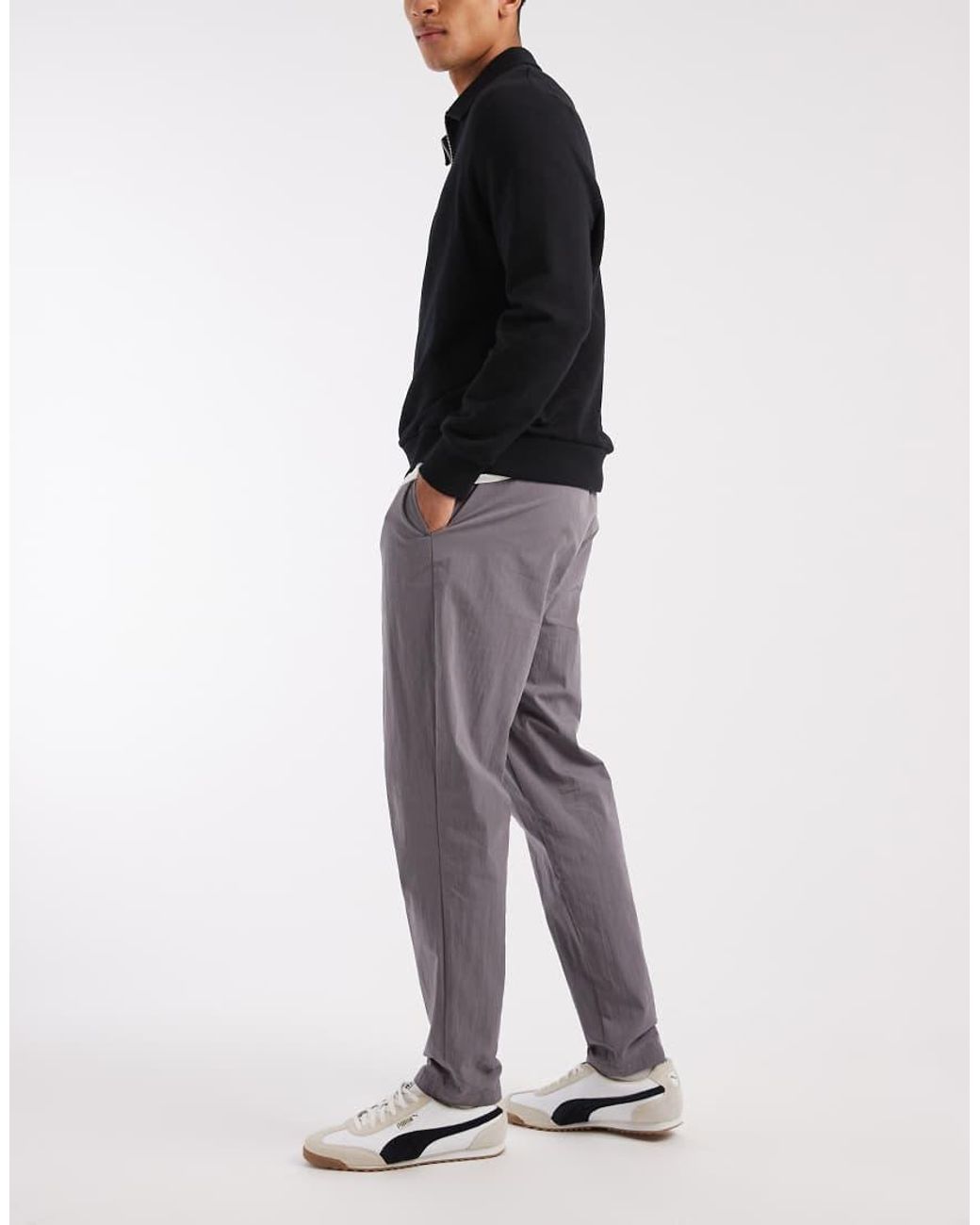 ASOS Black Tapered Trousers for men