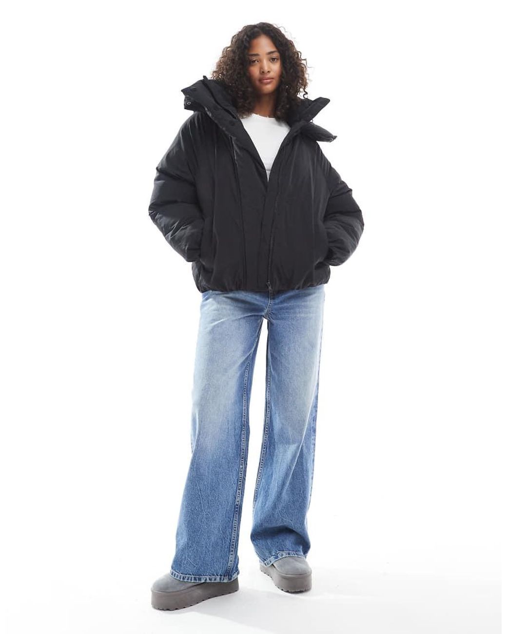 Asos Jacket ASOS Cloud Puffer Jacket With Oversized Hood in Blue | Lyst UK