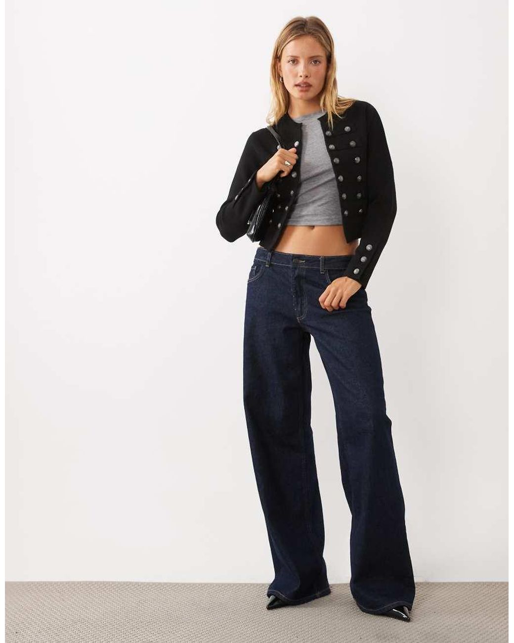 Mango Black Utility Jacket