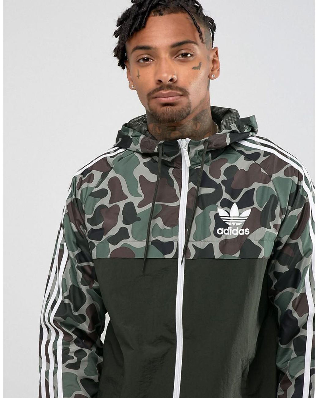 camouflage windbreaker mens adidas 