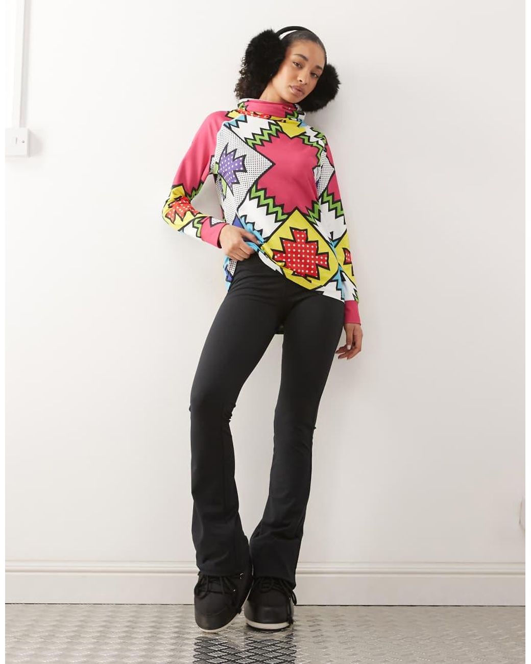OOSC White High Neck Baselayer Top Day Tripper