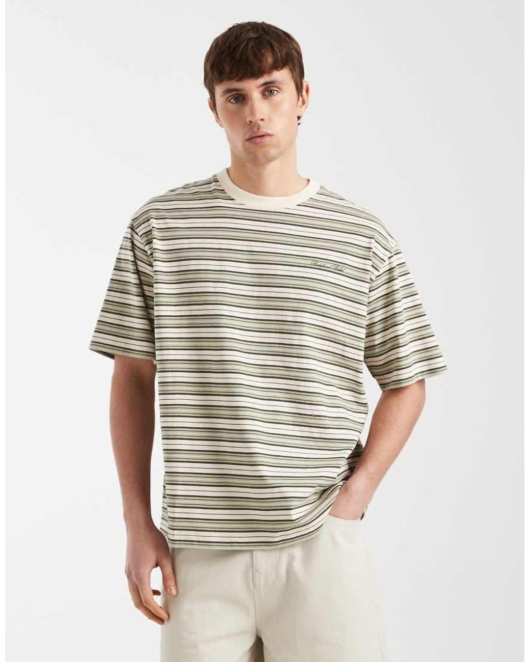Redefined Rebel Gray Tyler T-shirt for men