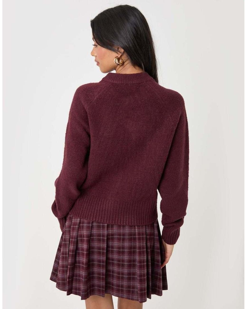 Threadbare Red Relaxed Fit Knitted Cardigan