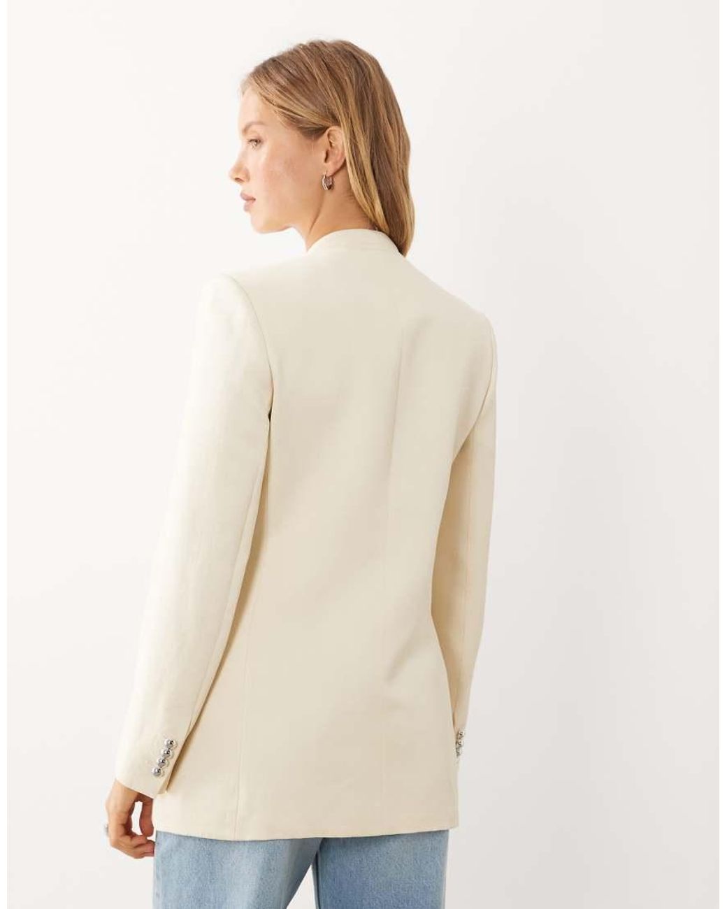 Mango Natural Tailored Blazer