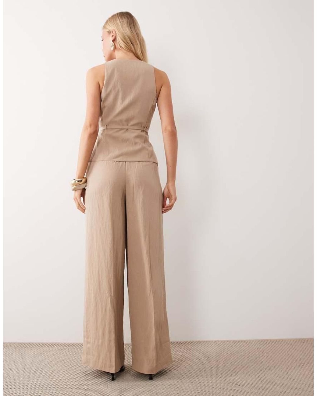 Mango Natural Tailored Jumpsuit