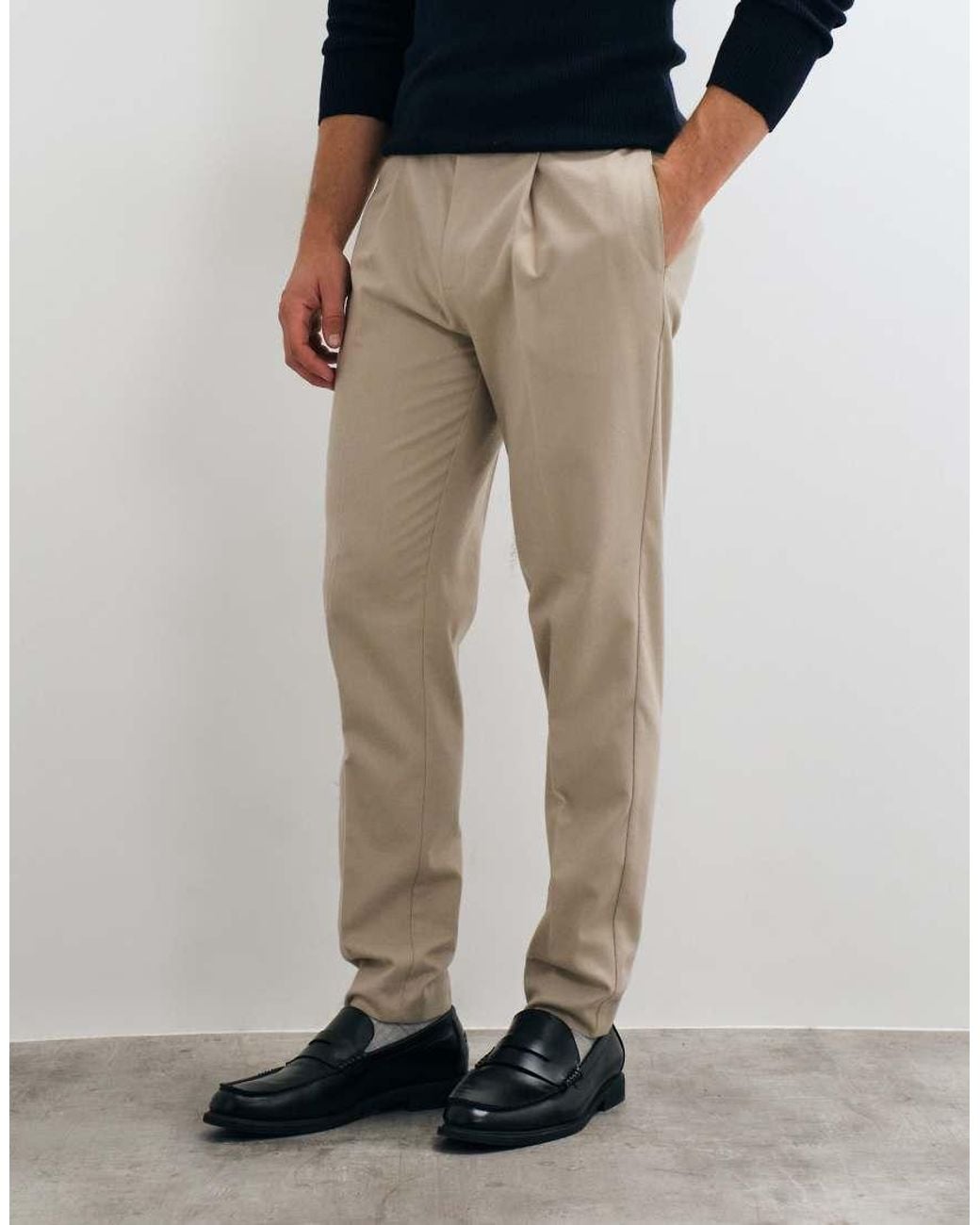 ASOS Blue Tailored Tapered Trousers for men