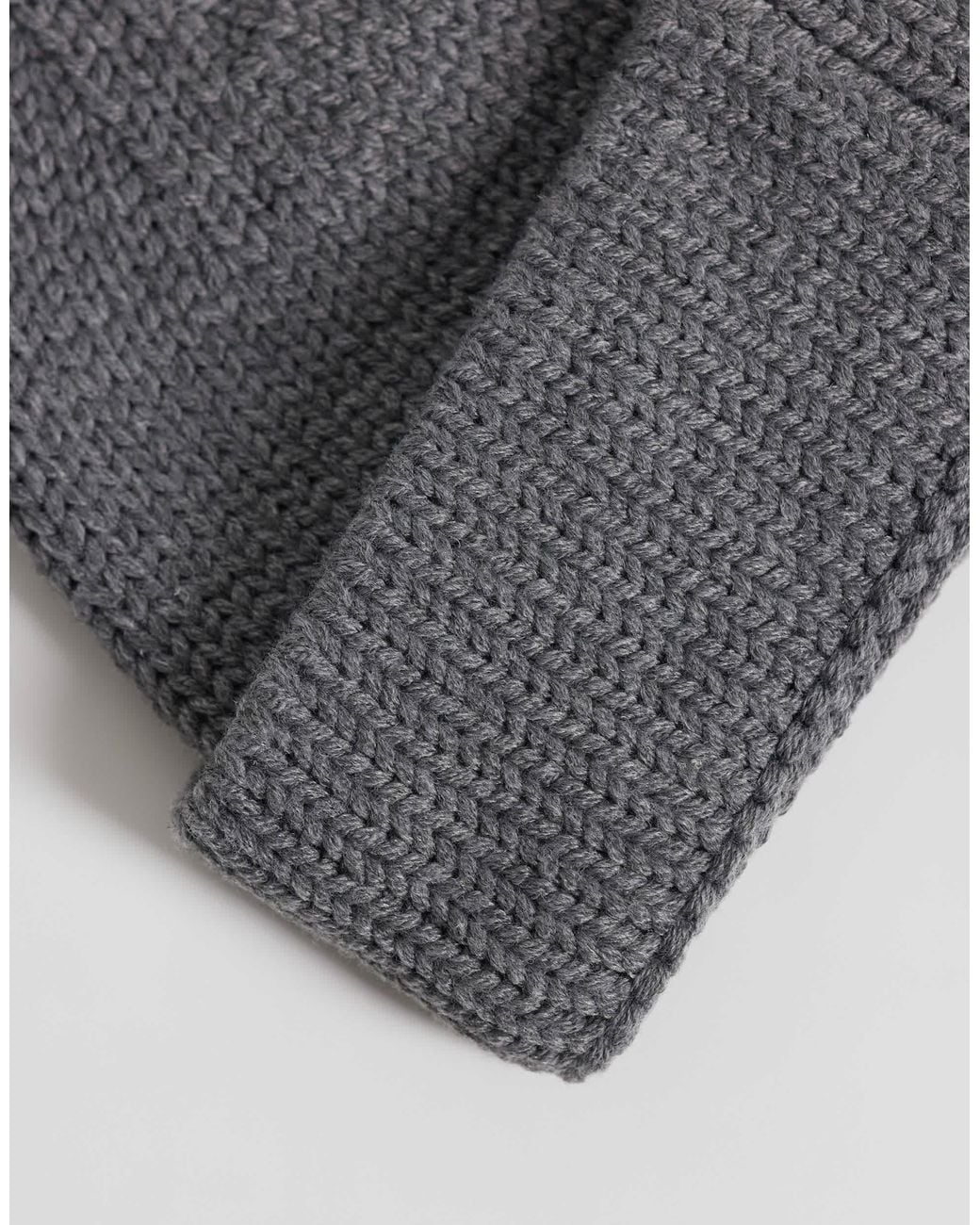 ASOS – gerippte strickmütze in Gray für Herren