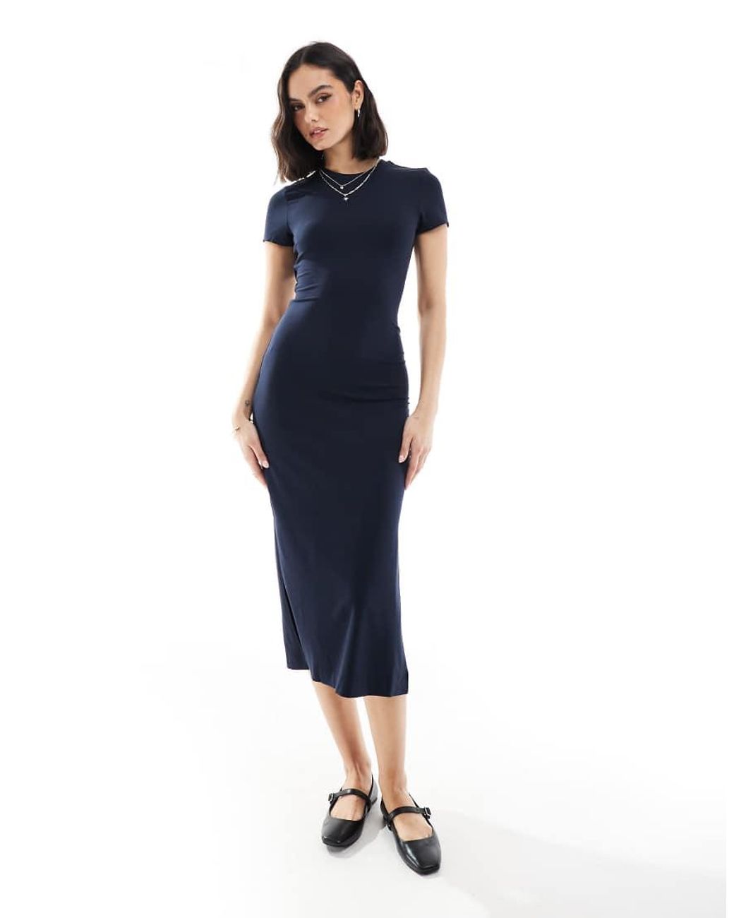 Superdry Blue Midi T-Shirt Dress