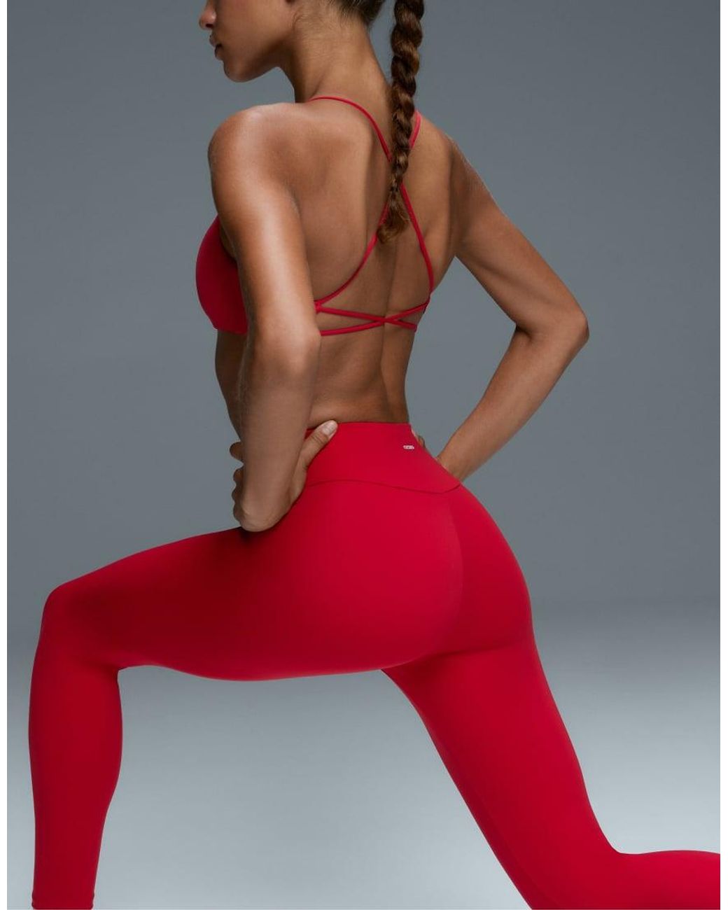 Oysho Red Comfortlux High-rise Ankle-length leggings