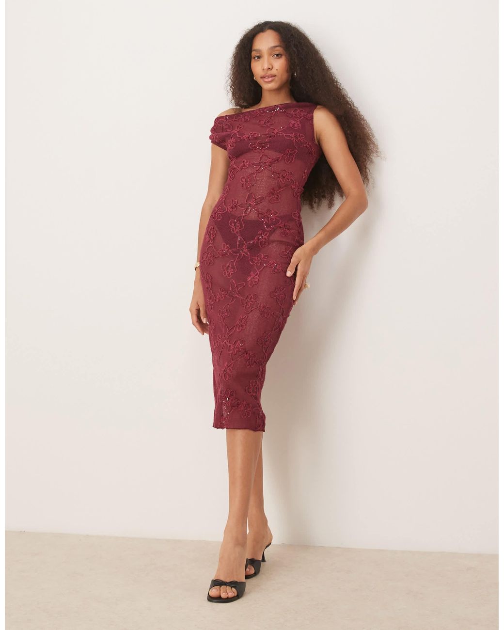 Clarette Red Sequin Midi Dress Motel Kaido Sequin Knit Midi Dress In Red Lyst Clarette Red Sequin Midi Dress Motel Kaido Sequin Knit Midi Dress In Red Lyst