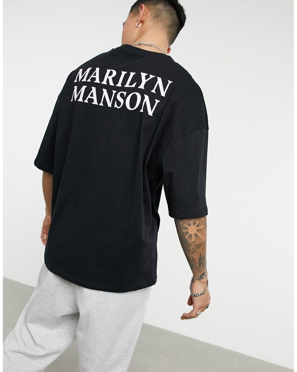 Bershka – Marilyn Manson – T-Shirt in Schwarz für Herren | Lyst AT