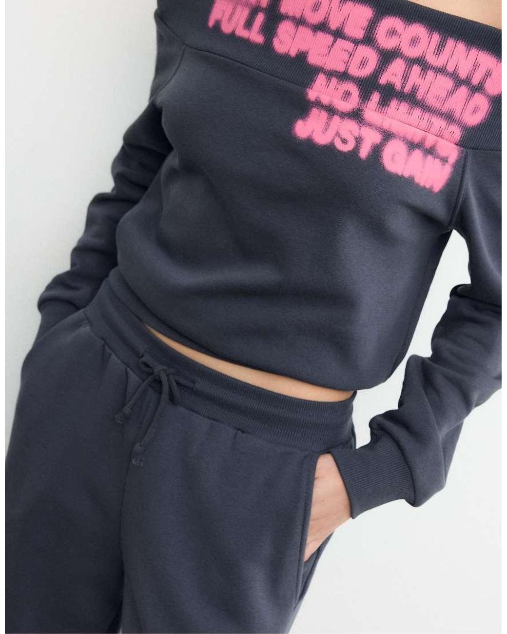 Stradivarius Blue baggy Positional jogger Trousers
