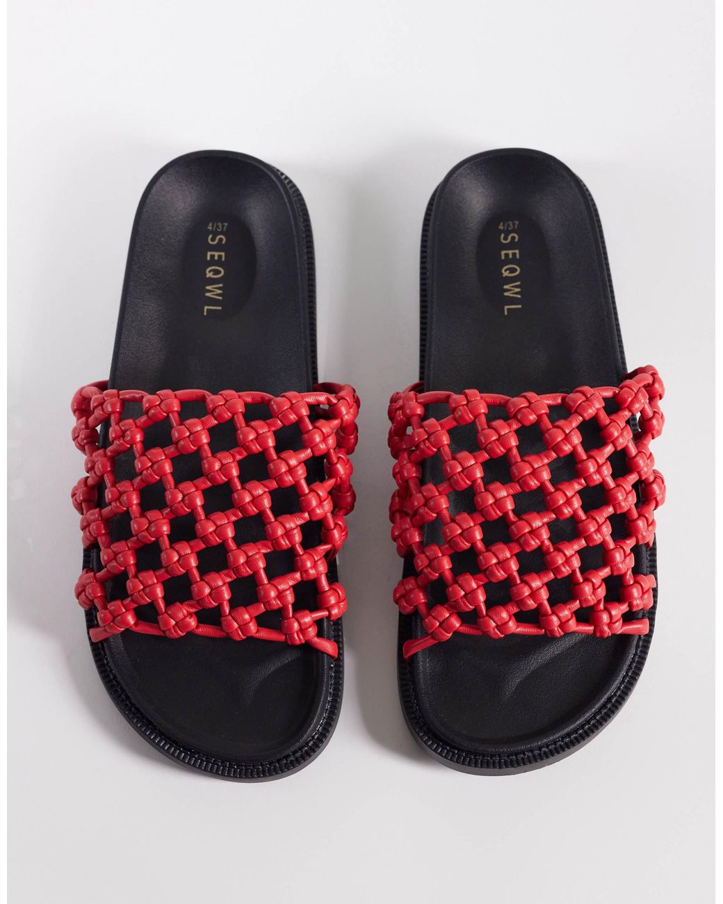 SEQWL Red – flache sandalen