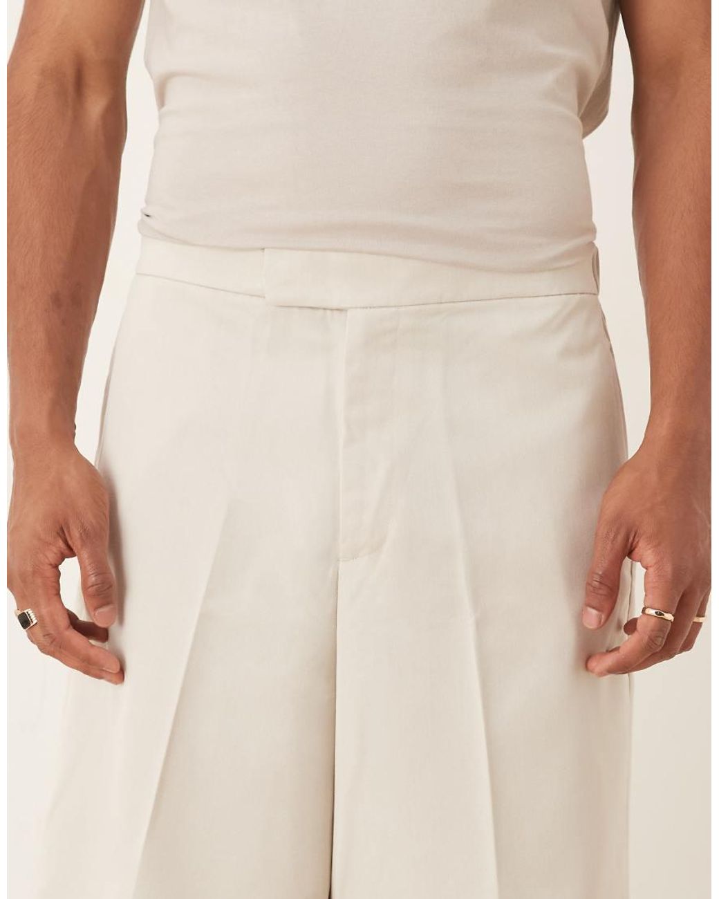 ASOS Natural Smart Co-ord Oversized Bermuda Shorts for men