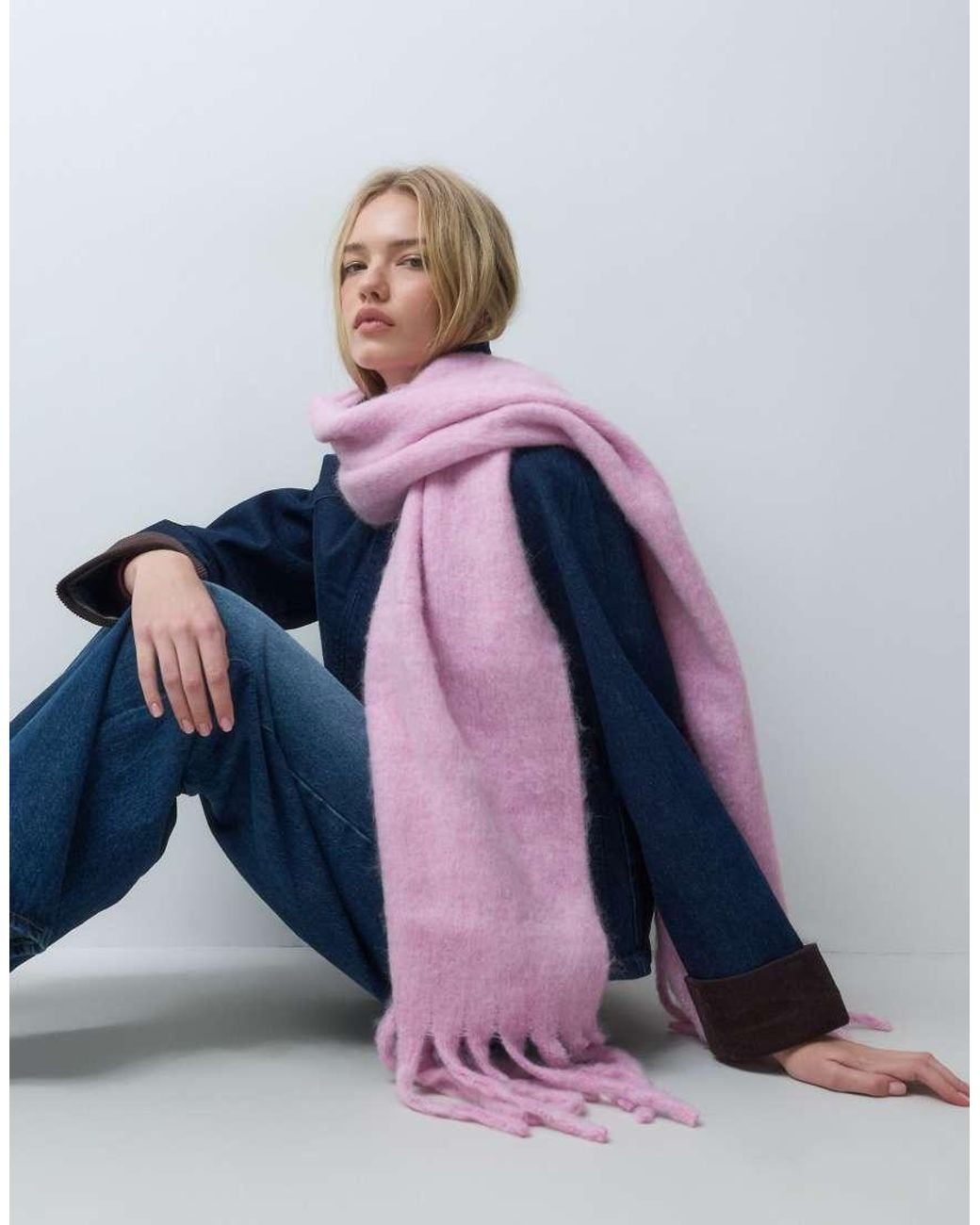 Threadbare Blue Oversized Scarf