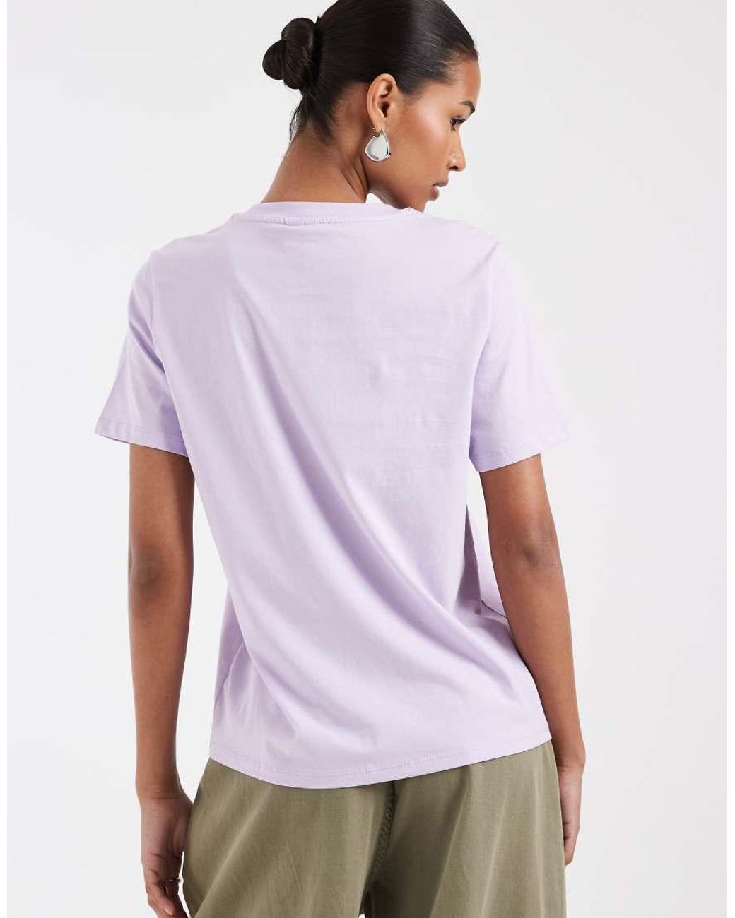 Pieces Purple Jersey T-shirt